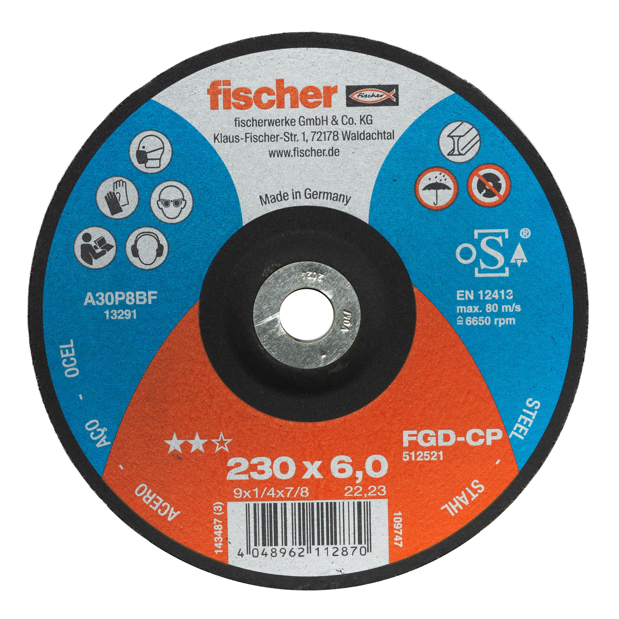 fischer grinding dis FGD-CP 230 x 6.0 x 22.23 carbon